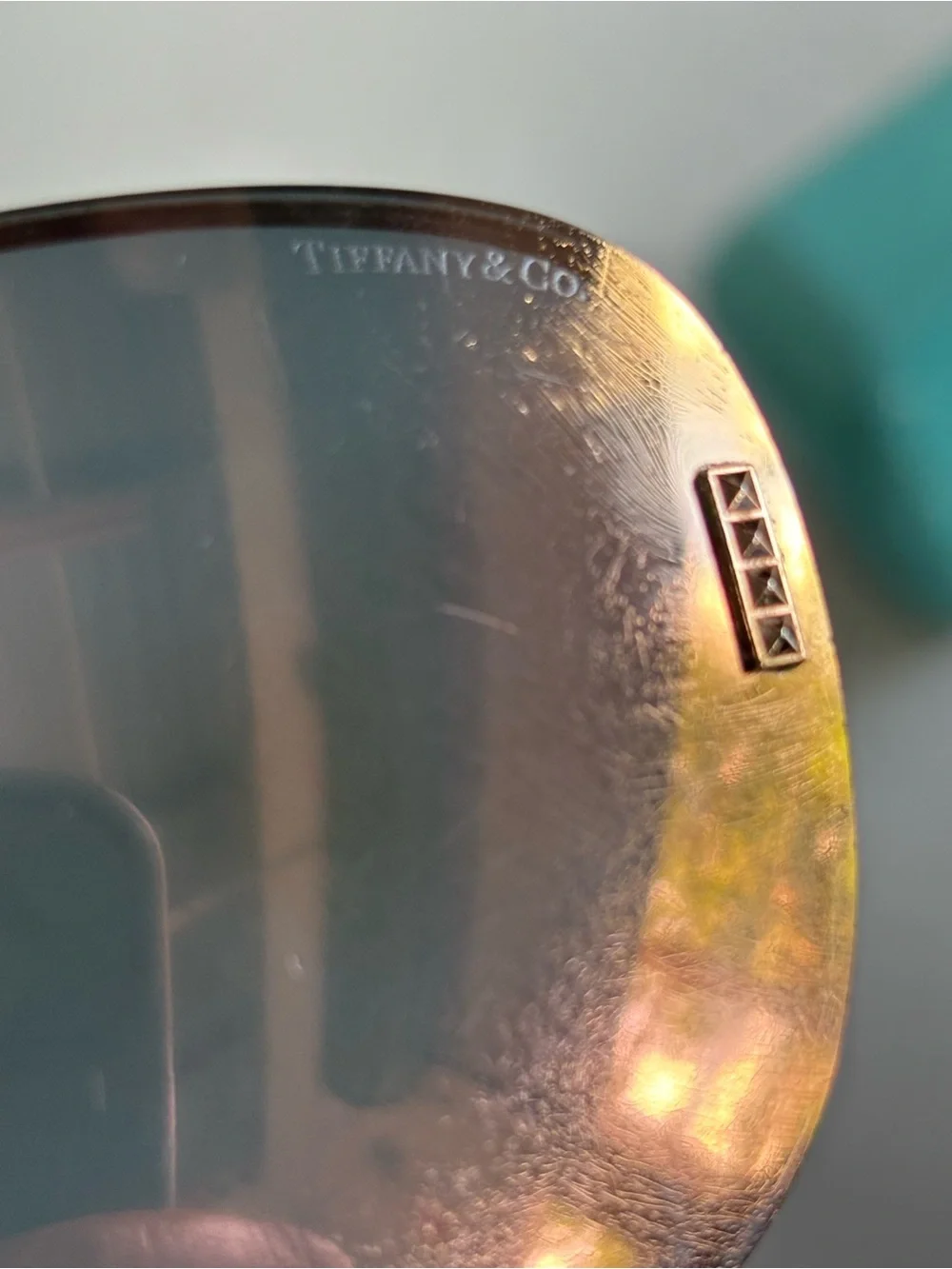 Tiffany & Co. Rose Gold Aviator Sunglasses with Mirrored Lenses